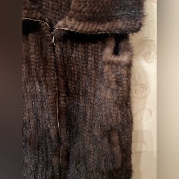 Pookie & Sebastian real mink vest chocolate brown - Picture 4 of 4